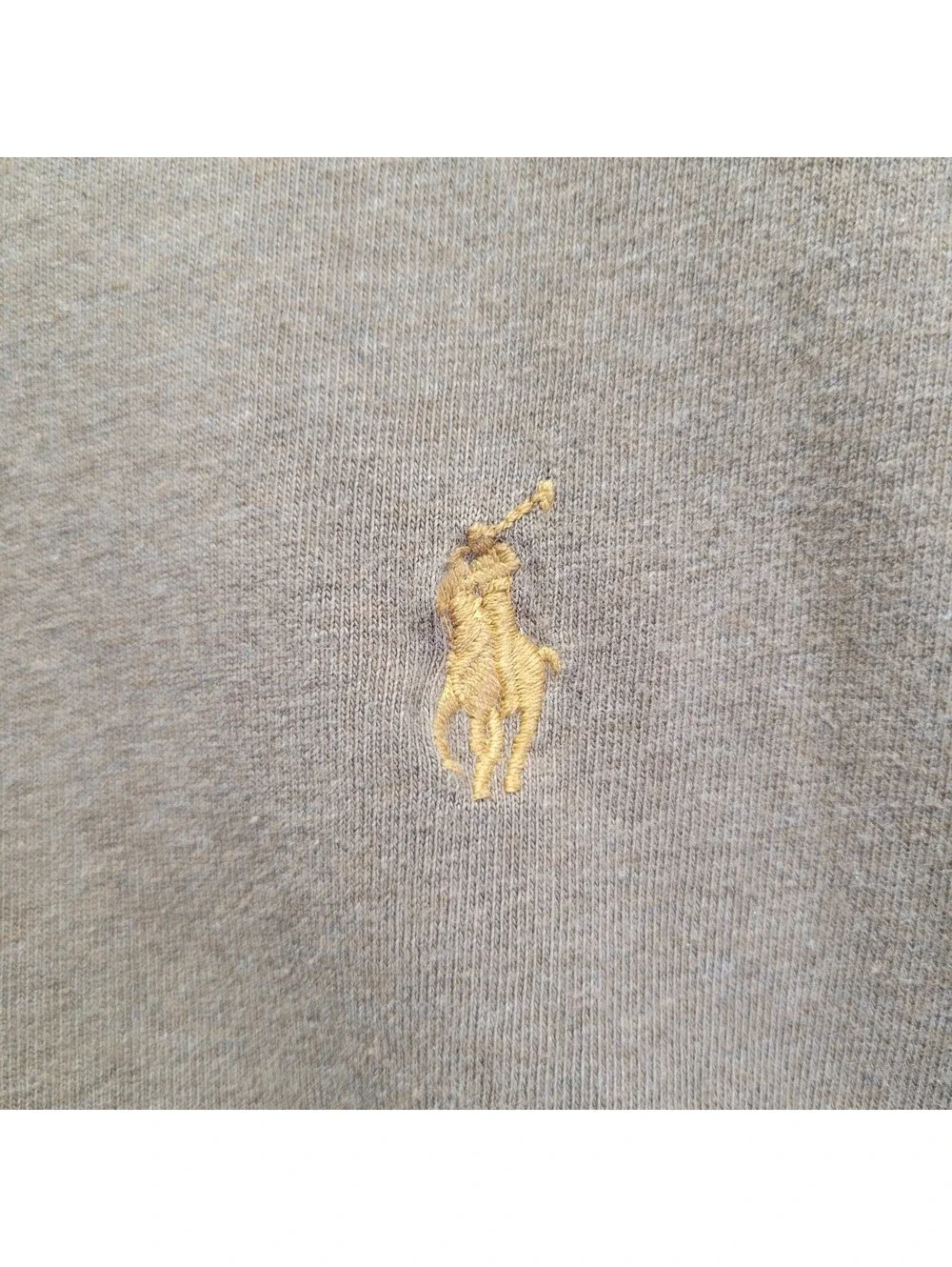 VTG Polo Ralph Lauren Light Brown Longsleeve Crew-Neck Shirt Peach Logo Sz XXL